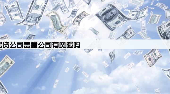 房贷公司盖章公司有风险吗