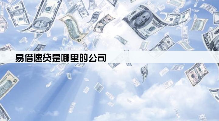 易借速贷是哪里的公司