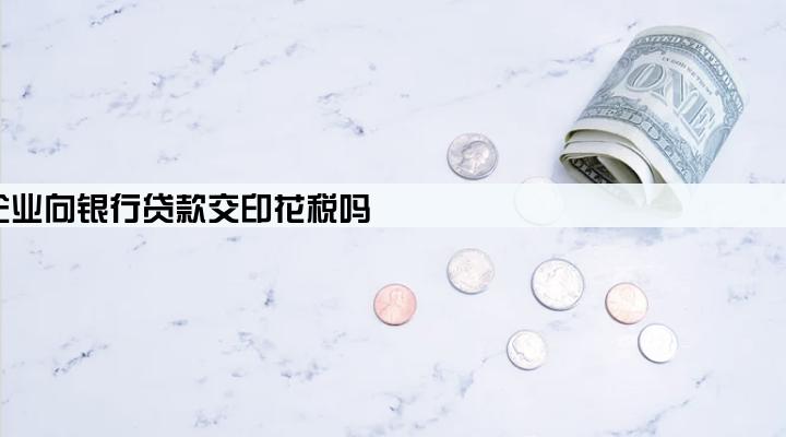 企业向银行贷款交印花税吗