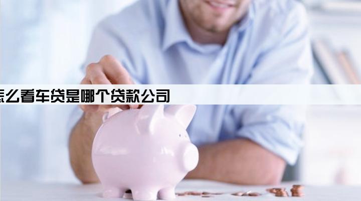 怎么看车贷是哪个贷款公司