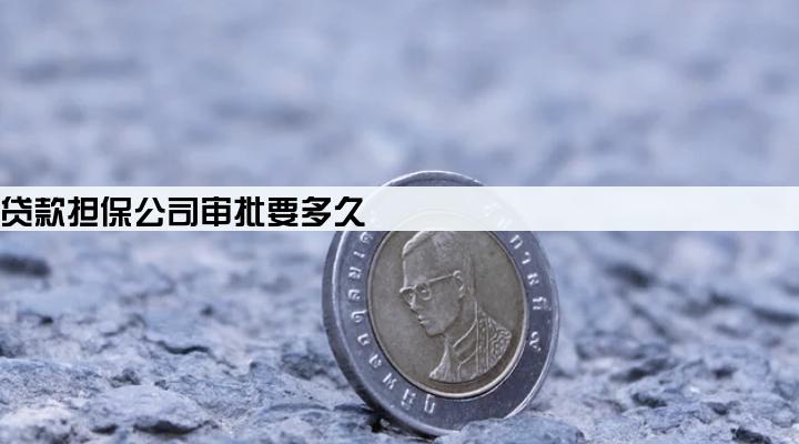 公积金贷款担保公司审批要多久