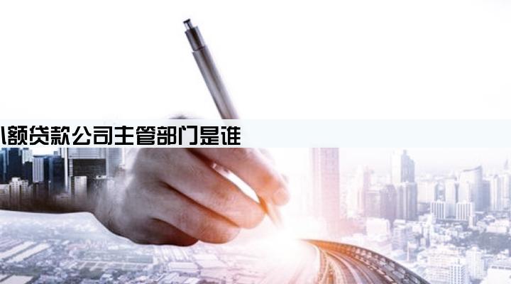 小额贷款公司主管部门是谁