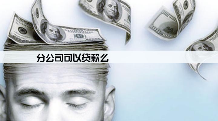 分公司可以贷款么