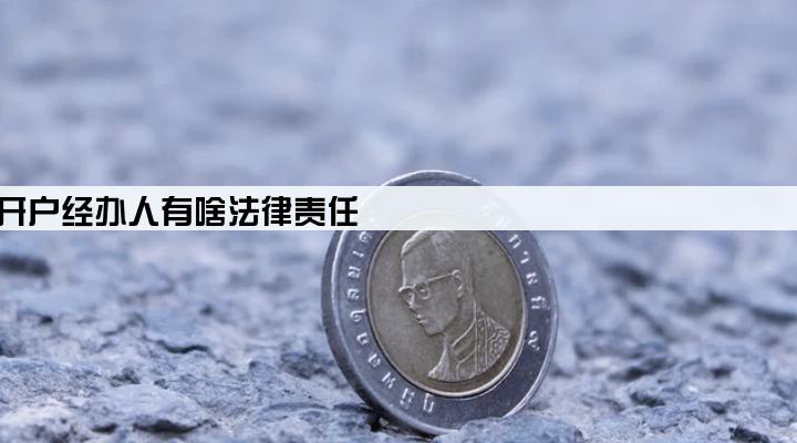 公司贷款开户经办人有啥法律责任