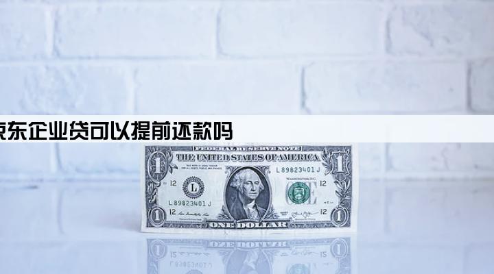 京东企业贷可以提前还款吗