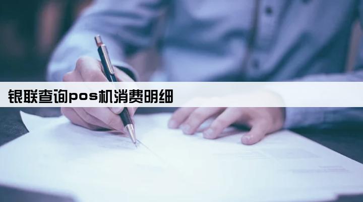 银联查询pos机消费明细