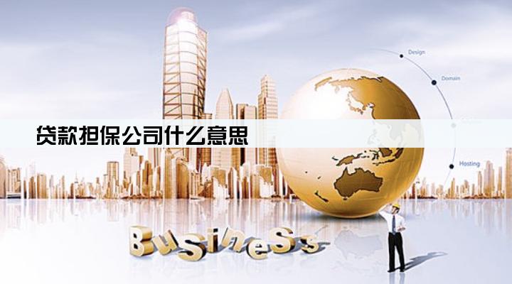贷款担保公司什么意思