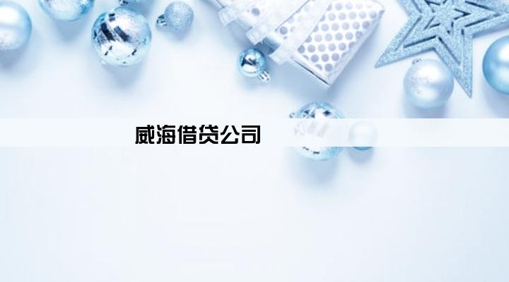 威海借贷公司