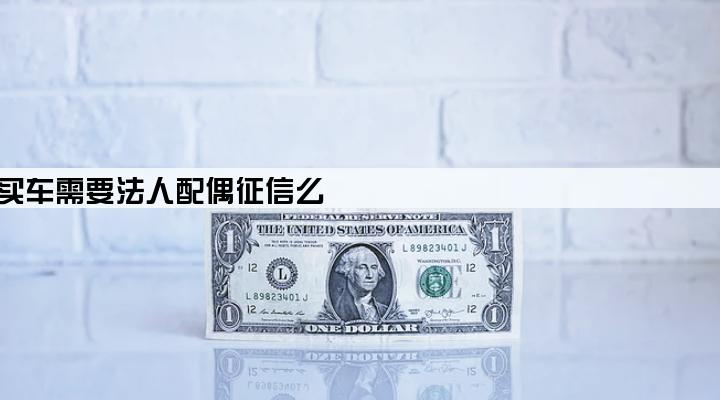 公司贷款买车需要法人配偶征信么