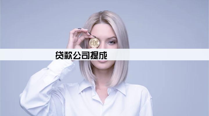 贷款公司提成