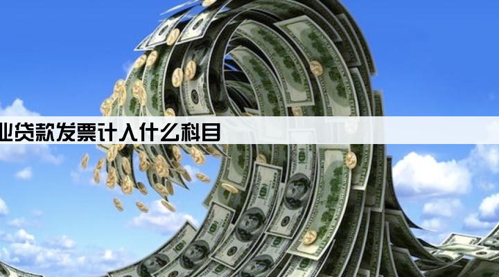 金融服务企业贷款发票计入什么科目