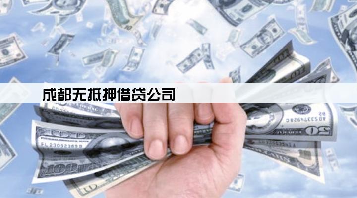 成都无抵押借贷公司