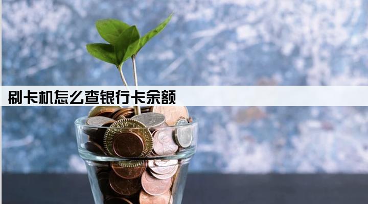 刷卡机怎么查银行卡余额