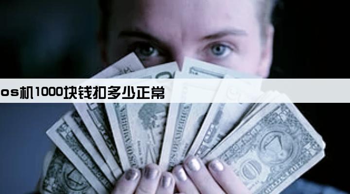 pos机1000块钱扣多少正常