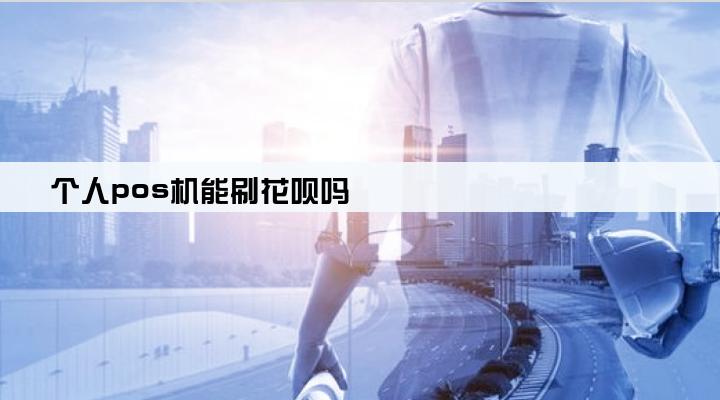 个人pos机能刷花呗吗