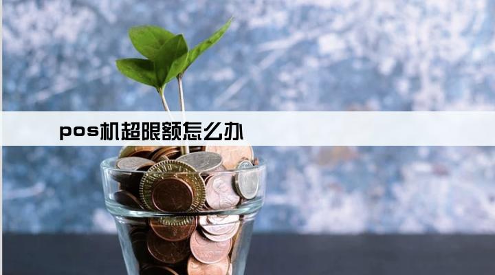 pos机超限额怎么办