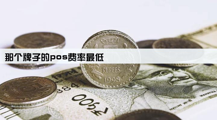 那个牌子的pos费率最低